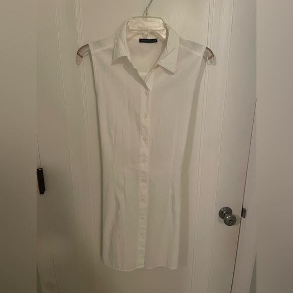 Brandy Melville Sleeveless White Button-Up Dress - Picture 1 of 2